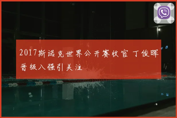 2017斯诺克世界公开赛收官 丁俊晖晋级八强引关注